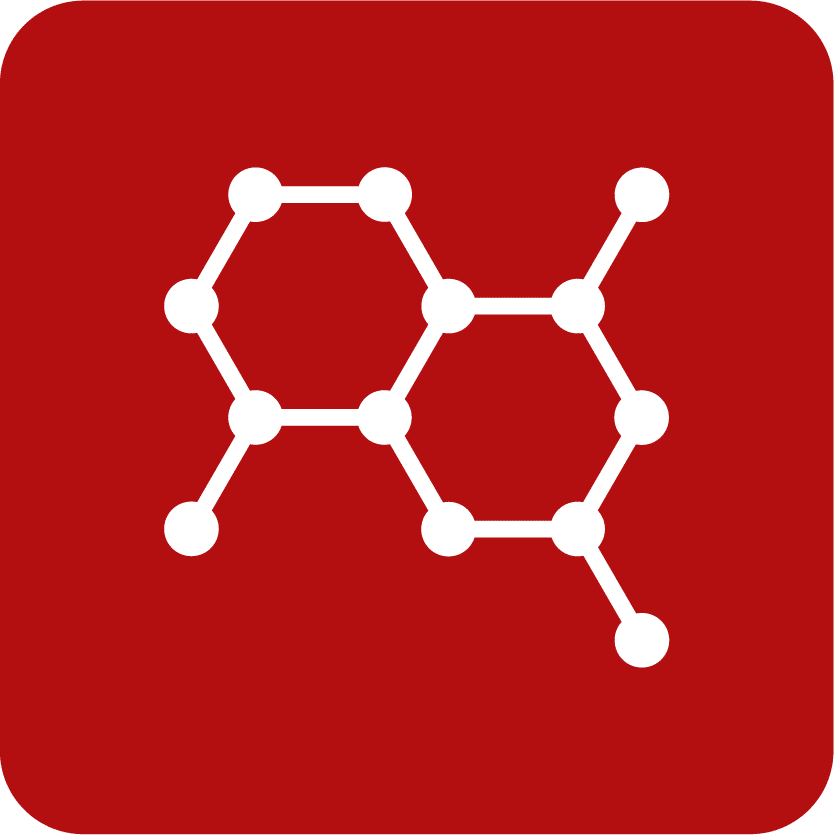 Icon illustrating a simple polymer chain.